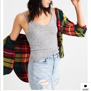 American Eagle Plush Ribbed Tank